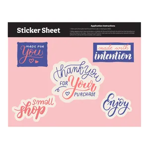 Ultra Removable Sticker Sheet 5.5\" x 7\" Custom Shapes
