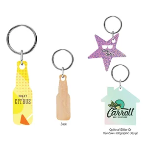 Full Color Wood Key Tag 2\"