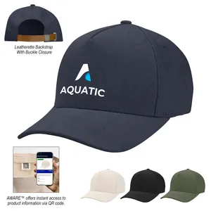 Aware Recycled Cotton Cap with Leatherette Backstrap