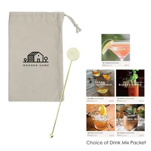 Stainless Steel Cocktail Stirrers With Cocktail Infusion Drink Packet Kit