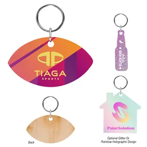 Full Color Wood Key Tag 5\"