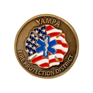 2.25" Brass 4 Colors 2 Sided Challenge Coins