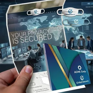 Custom Branded Greeting Card BULK with Mask Webcam Cover