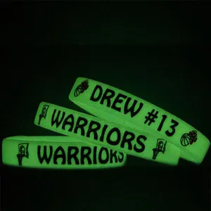 Glow In The Dark 1/2" Inch Injected Custom Wristbands