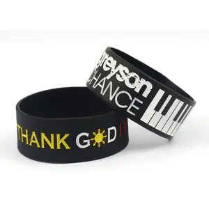 1 Inch Ink Injected Custom Silicone Wristband 4 Days