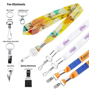 1” Dye Sublimated Double Ended Lanyards