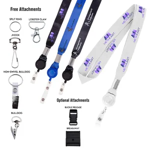 1” Dye Sublimated Lanyard Badge Reel Combo
