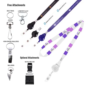 5/8” Dye Sublimated Lanyard Badge Reel Combo