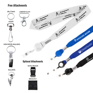 1” Silk Screen Lanyard/Badge Reel Combo
