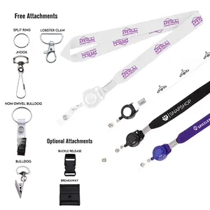 3/4” Silk Screen Lanyard/Badge Reel Combo
