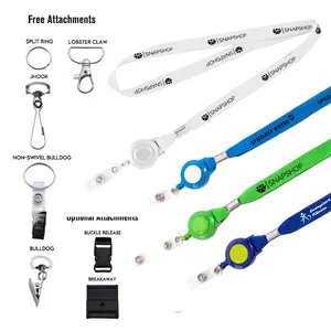 5/8” Silk Screen Lanyard/Badge Reel Combo