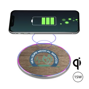 Walnut 15W Qi Wireless Charger