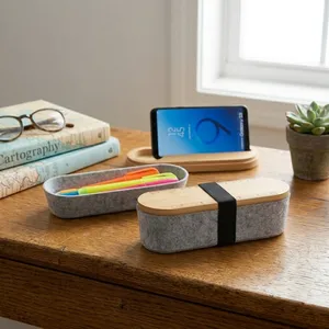 rPET Pencil Box with Phone Stand