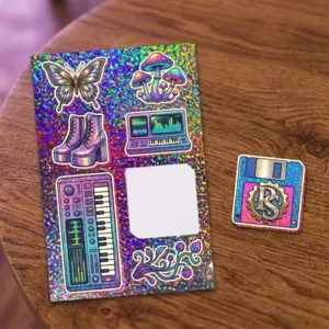 6" x 9" Glitter Sticker Sheet