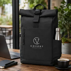 Recycled Polyester Rolltop Laptop Backpack
