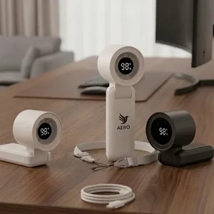 rABS 5-Speed Folding Neck Fan With Digital Display