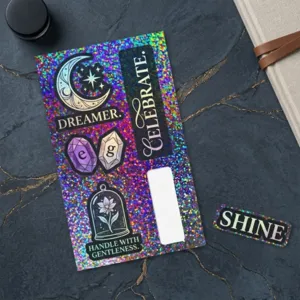 3" x 5" Glitter Sticker Sheet