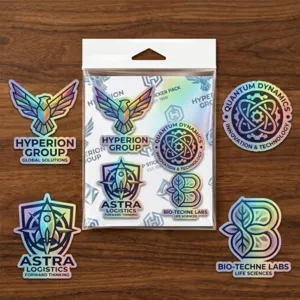 4 Pack of Glitter Stickers