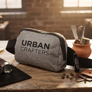 Heathered rPET Belt Bag with Adjustable Strap
