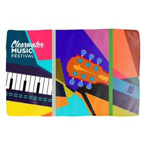 Rally Towel - Full Color Dye Sublimated 11"x18" 100% Poly, Terry Microfiber Towel, Serged