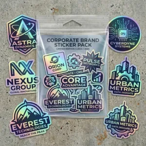 5 Pack Holographic Stickers