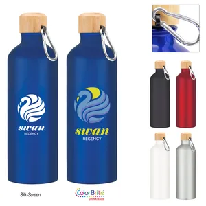 25 Oz. Aluminum Bottle with Bamboo Lid