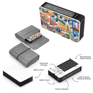 6,400 mAh Portable Power Bank with Solar Panel