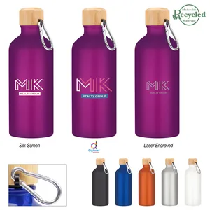 20 Oz. Aluminum Bottle with Bamboo Lid