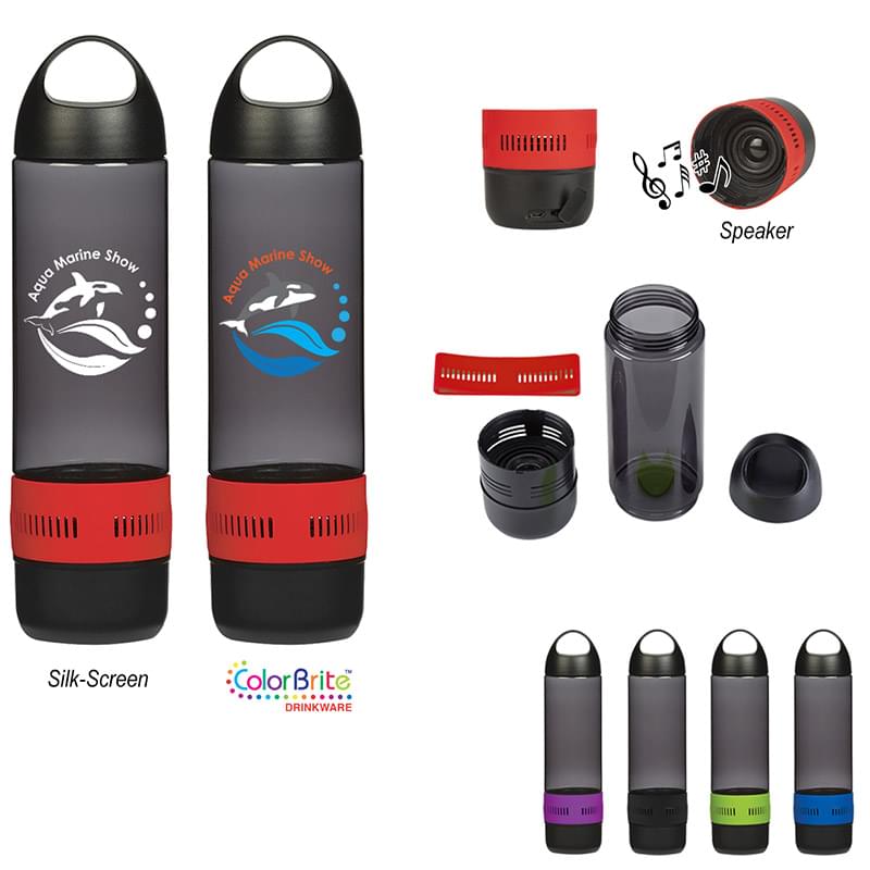 16 Oz. Shatter-Resistant Water Bottle with Speaker