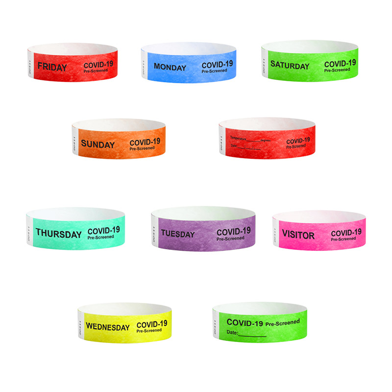 Covid-19 Tyvek� Screening Wristbands