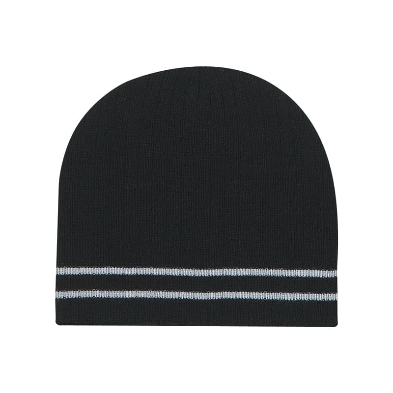 Double Stripe Knitted Beanie 2