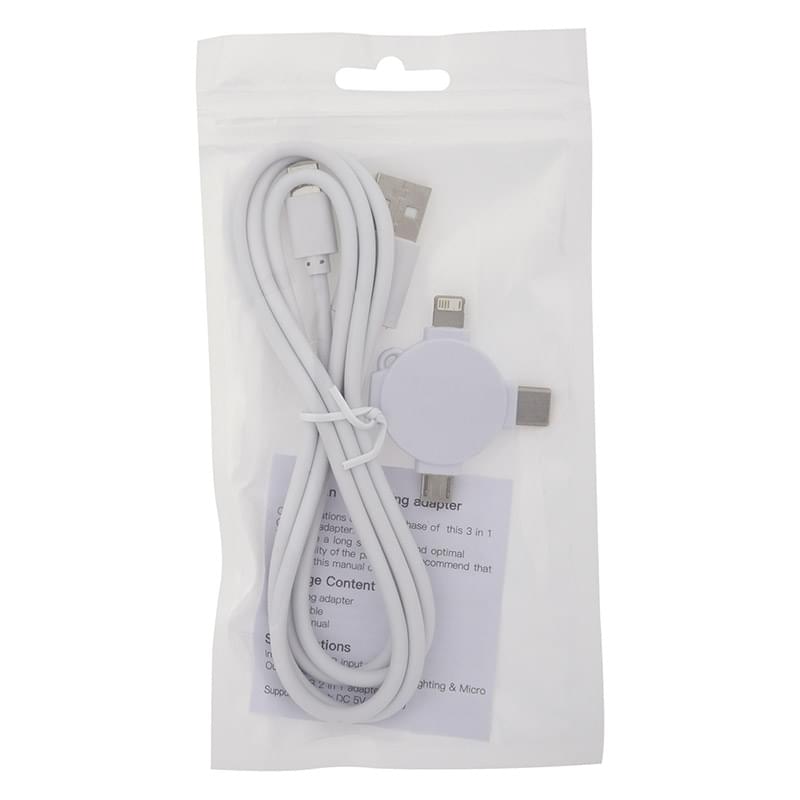 3 Ft. 3-In-1 Charging Cable & Adapter 4