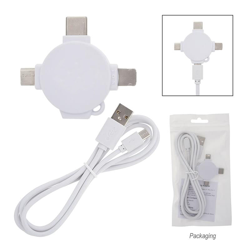 3 Ft. 3-In-1 Charging Cable & Adapter 2