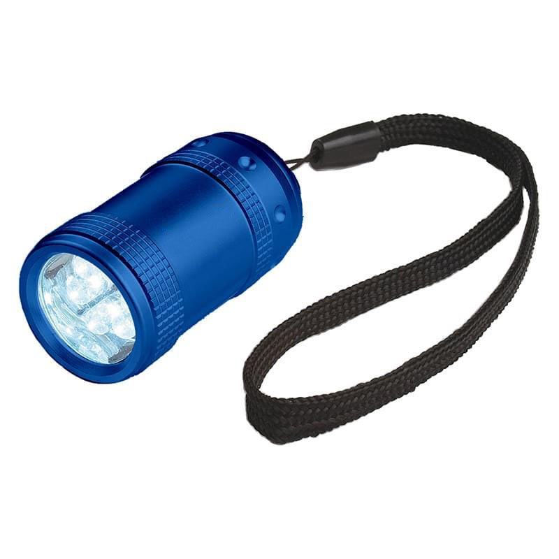 Aluminum Small Stubby LED Flashlight With Strap 2