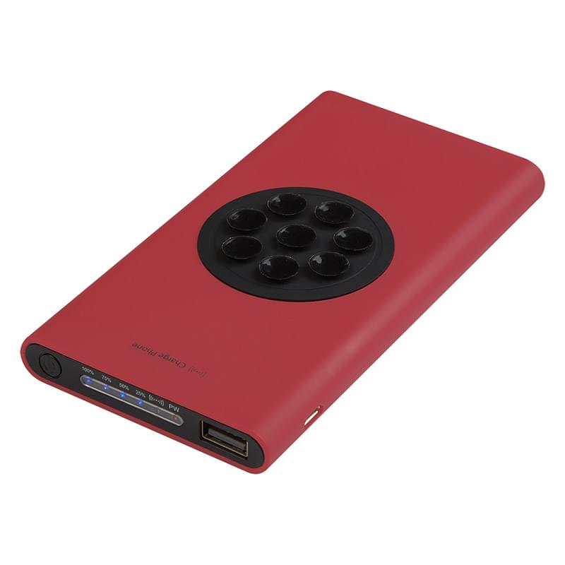 Compact Wireless-Charging Power Bank with Suction Cups 5
