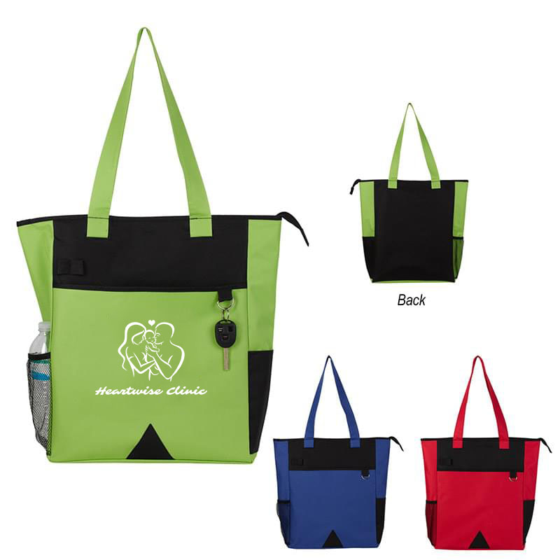 Tote Bag with Pyramid Design