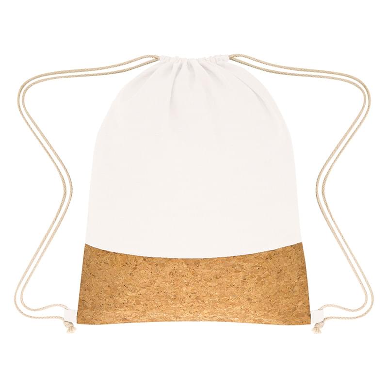 Cork-Accented Drawstring Knapsack 2