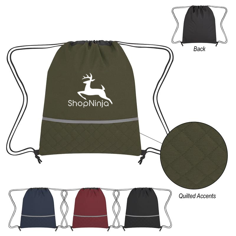 Quilted Drawstring Polyester Bag