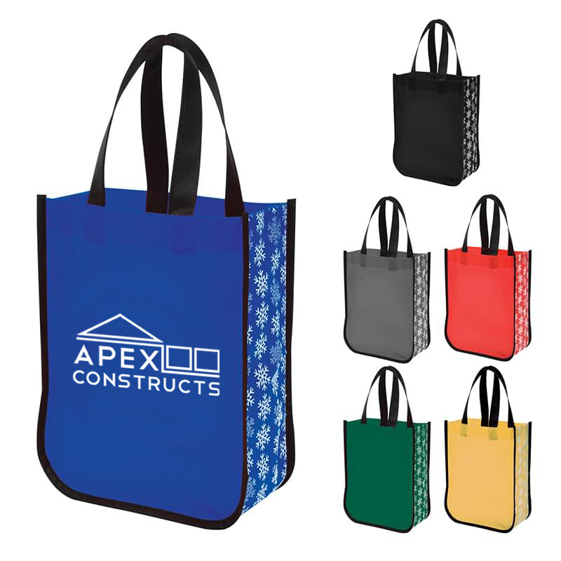 Snow Flurry Laminated Non-Woven Tote Bag