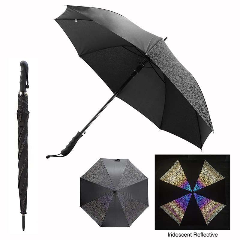 46" Arc Reflective Iridescence Umbrella 2
