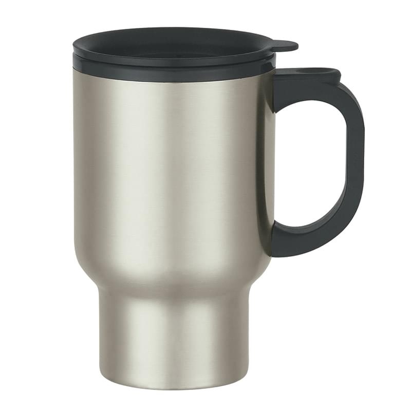 16 Oz. Stainless Steel Travel Mug With Sip-Thru Lid And Plastic Inner Liner 3