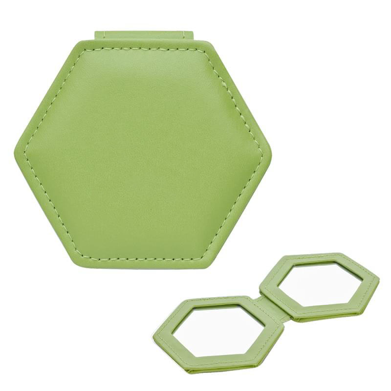 Two-Way Magnification Leatherette-Designed Compact Mirror 6