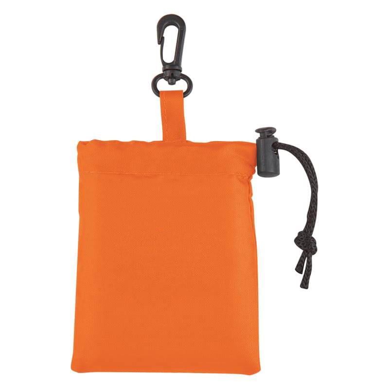 Plastic polymer sleeved poncho in case