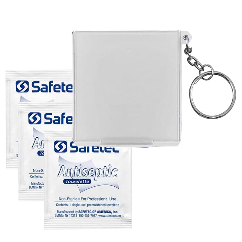 Antiseptic Wipes In Carrying Case Keychain 2