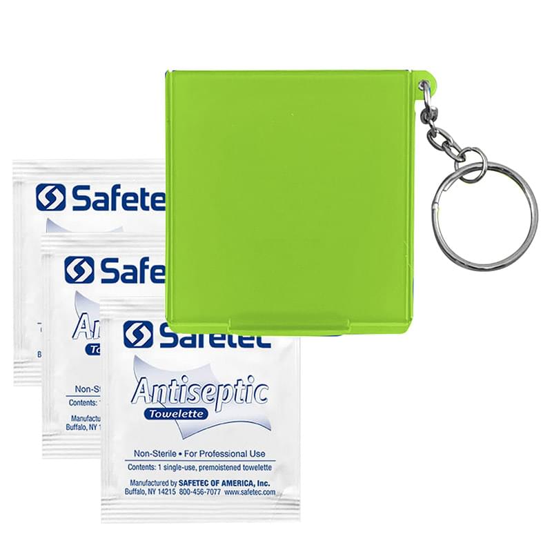 Antiseptic Wipes In Carrying Case Keychain 6