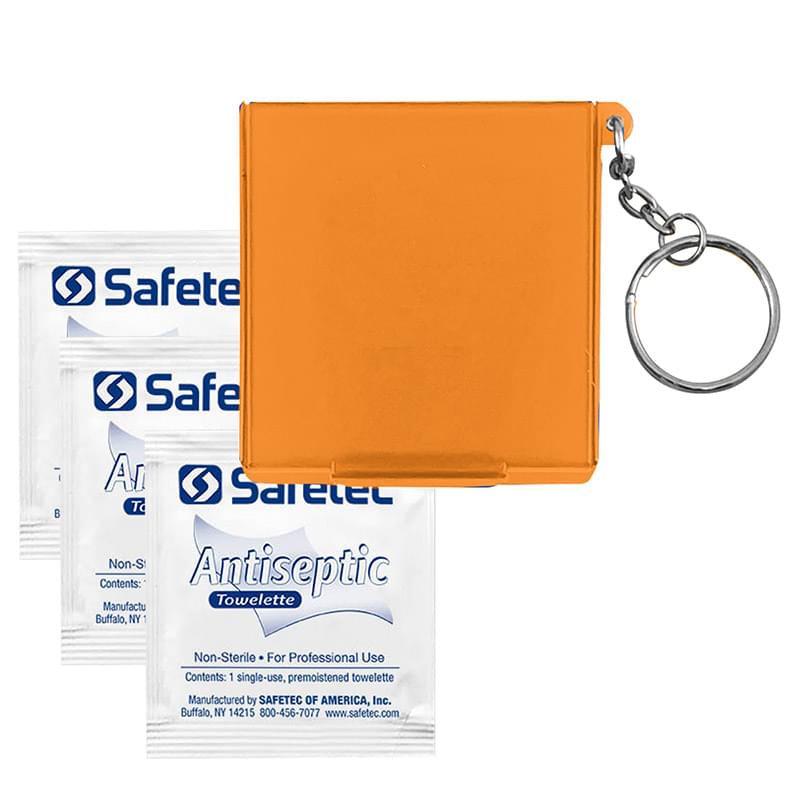 Antiseptic Wipes In Carrying Case Keychain 7
