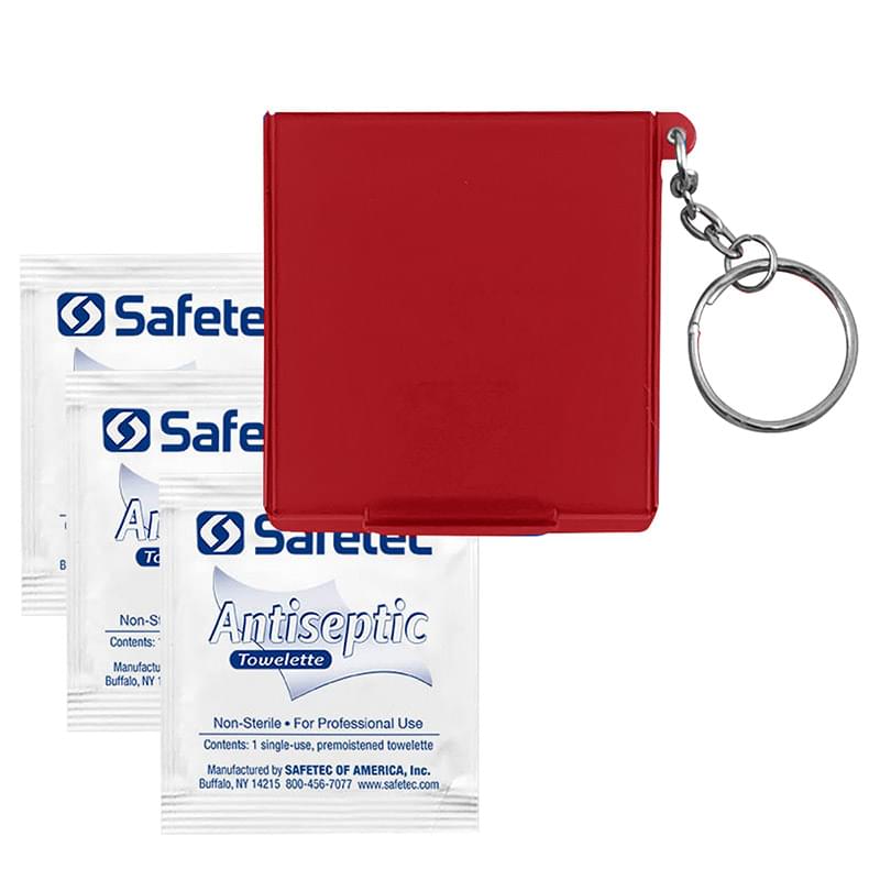 Antiseptic Wipes In Carrying Case Keychain 3