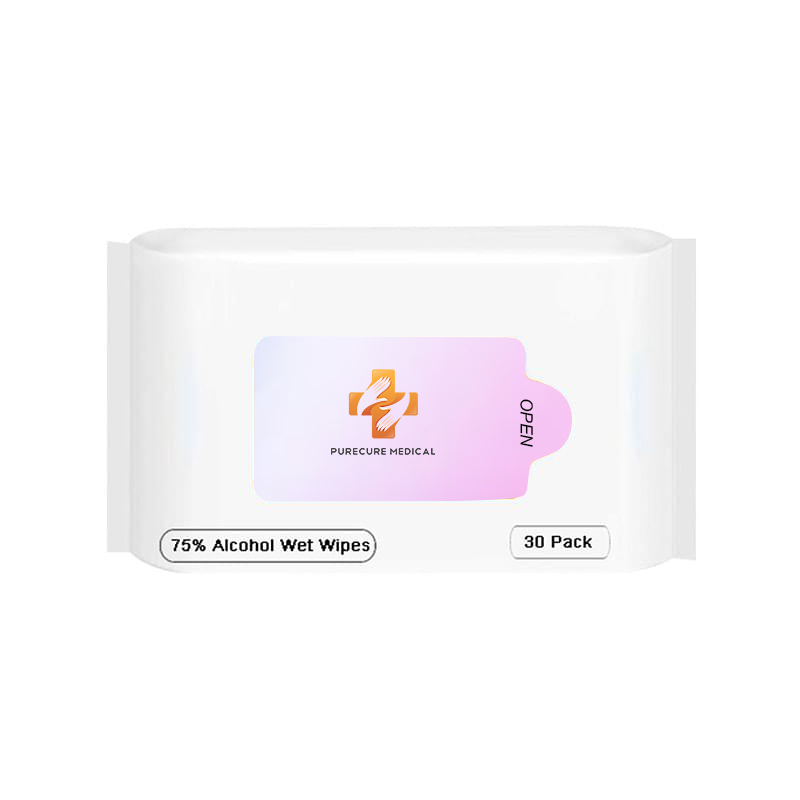 30 CT. ALCOHOL ANTIBACTERIAL WET WIPE PACKET