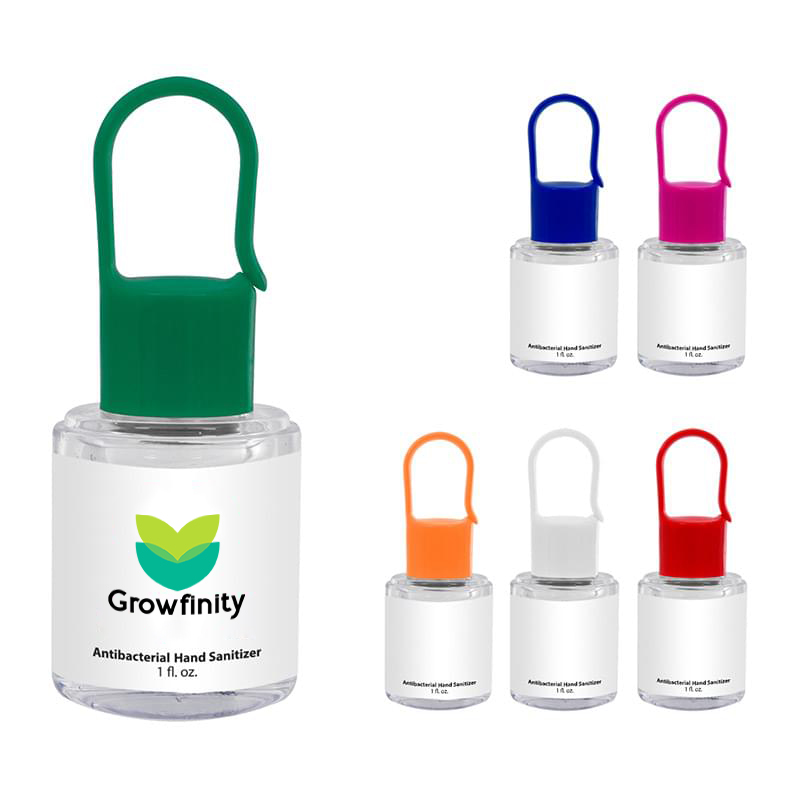 1 OZ. HAND SANITIZER WITH CARABINER CAP