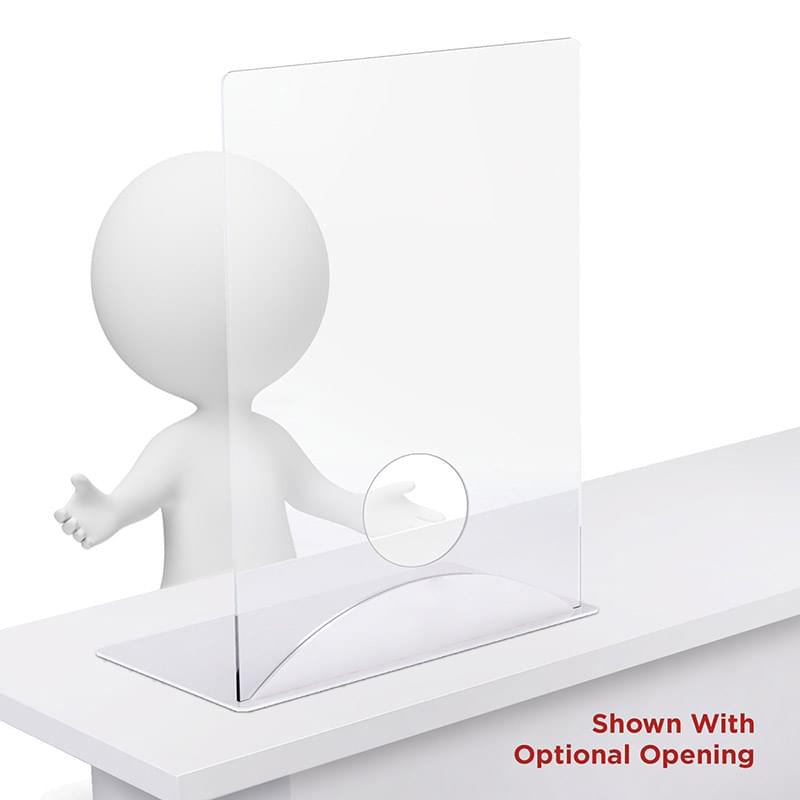 1/4" Thick Distancing Barrier With Acrylic Base